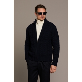 Gilet zip en laine torsadé, by spontini  - Composition :
