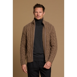 Gilet zip en laine torsadé, by spontini  - Composition :