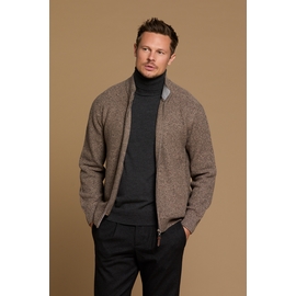 Gilet zip en laine by Spontini pour hommes.  - bord cote a
