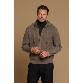 Gilet zip en laine by Spontini pour hommes.  - avec capuche