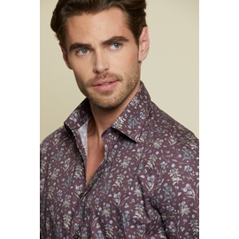 Chemise slim-fit imprimée coton pour homme. - 100% coton
