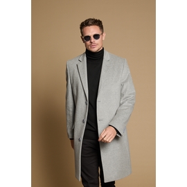 Manteau en laine by Spontini -coupe droite fente arrière -3