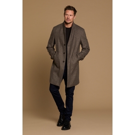 Manteau droit en laine by Spontini - tissu uni - coupe