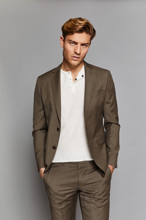 Costume by spontini - coupe ajustée, - Veste semi-entoilée,