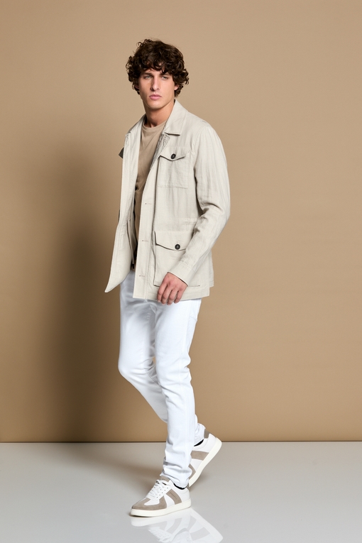 Saharienne 100% lin by spontini pour Hommes - Tissus