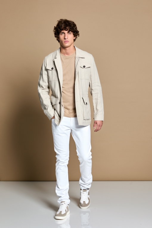 Saharienne 100% lin by spontini pour Hommes - Tissus