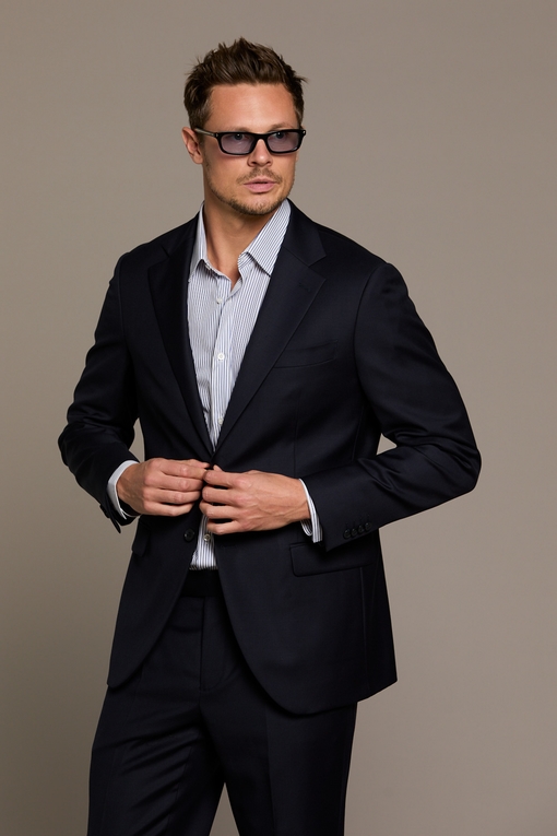 Costume by spontini - coupe ajustée, - Veste semi-entoilée,