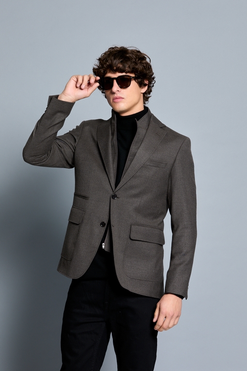 Veste en laine by Spontini pour homme. - légérement épaulé,