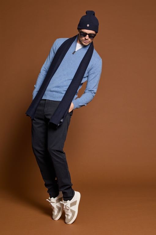 Pull demi zip, by spontini  - Composition : 100% cachemire -