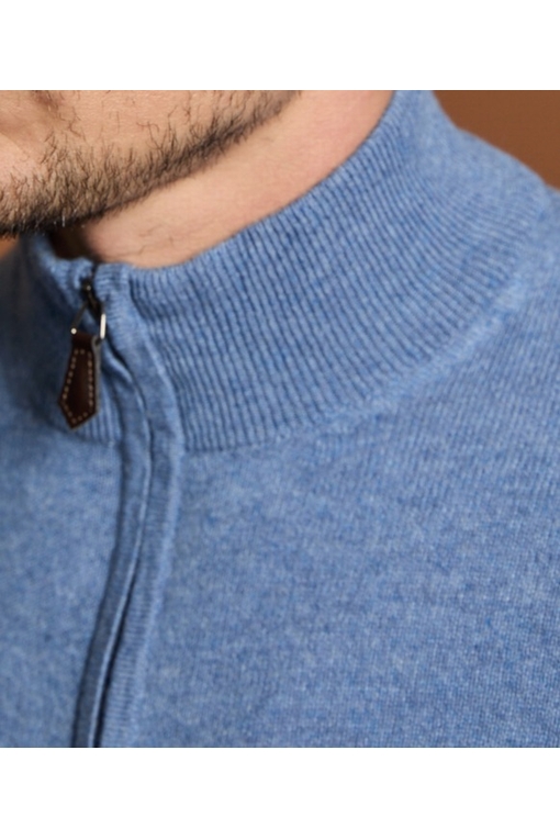 Pull demi zip, by spontini  - Composition : 100% cachemire -