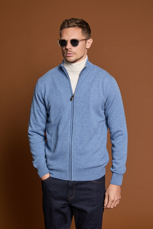 Gilet zip, by spontini  - Composition : 100% cachemire -