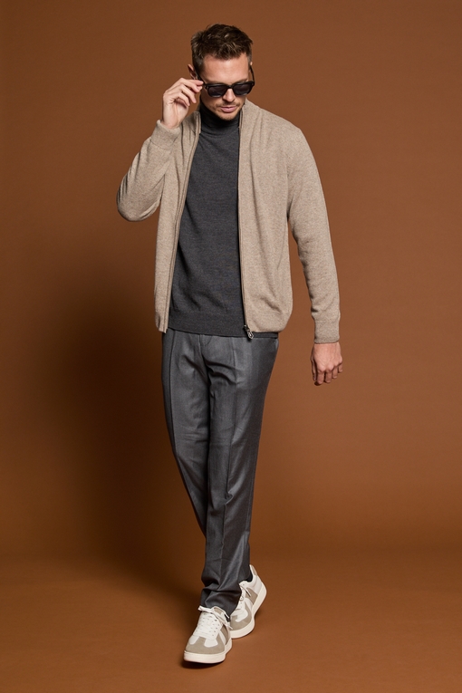 Gilet zip, by spontini  - Composition : 100% cachemire -