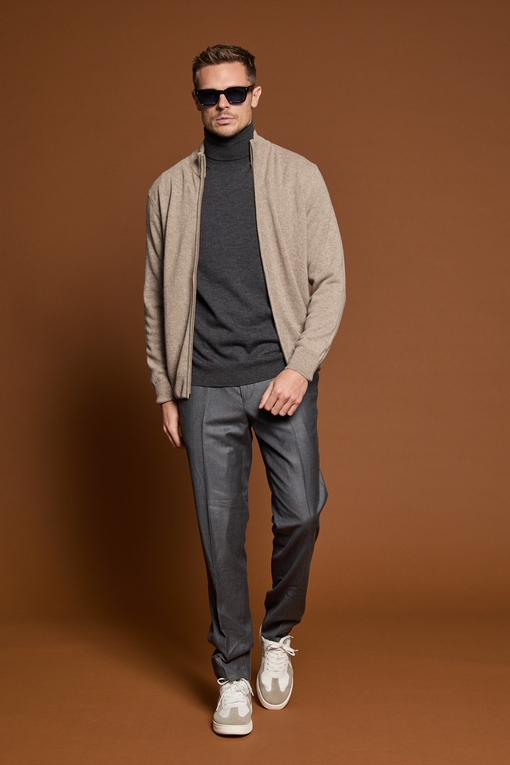 Gilet zip, by spontini  - Composition : 100% cachemire -