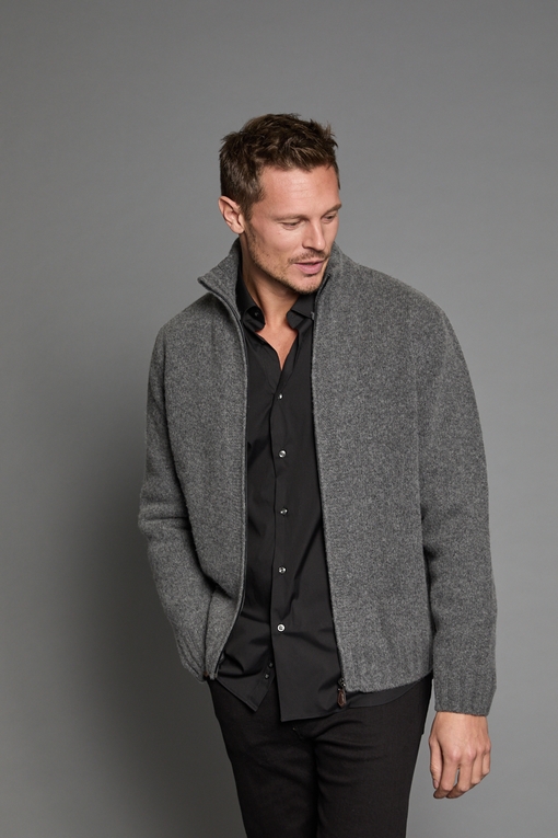 Gilet zip en laine, by spontini  - Composition : 100% laine