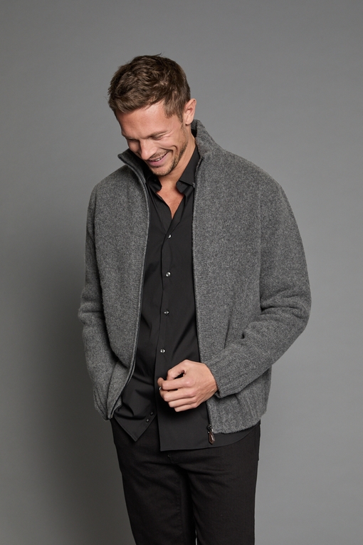 Gilet zip en laine, by spontini  - Composition : 100% laine