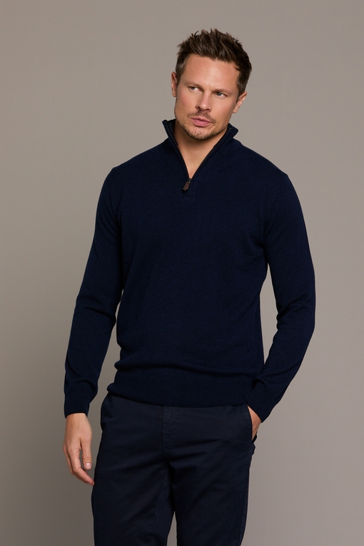 Pull demi zip, by spontini  - Composition : 100% cachemire -