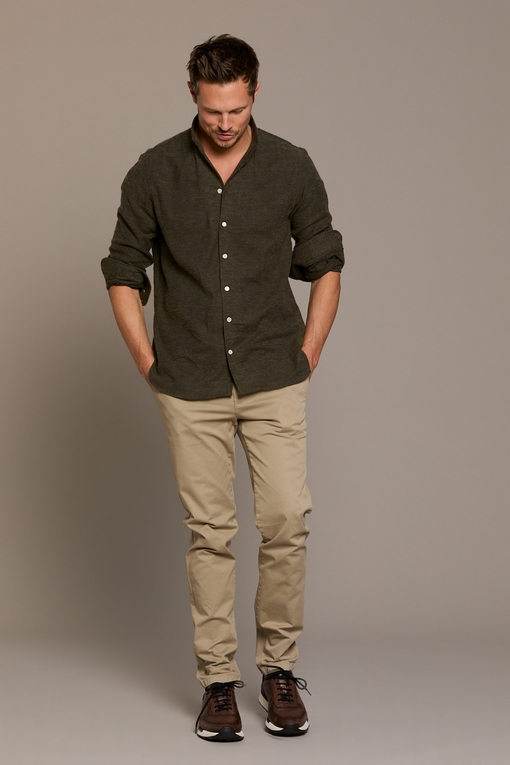 Chemise flanelle texturé by Spontini pour homme. - Manches