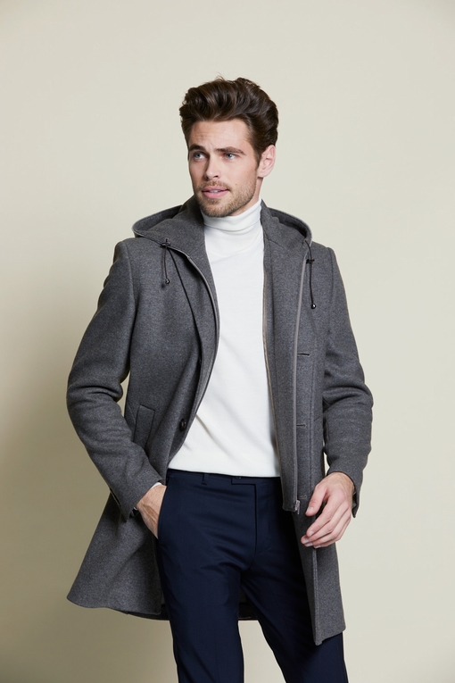 Manteau en laine by Spontini pour homme. - Manches longues,