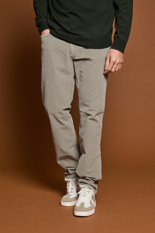 Pantalon velours By Spontini - cinq poches - fermeture par