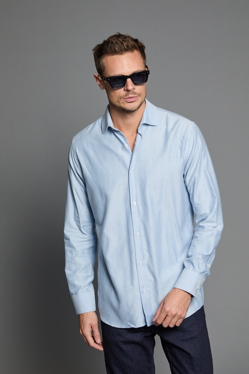 Chemise chevrons coton by Spontini pour homme. - Coupe
