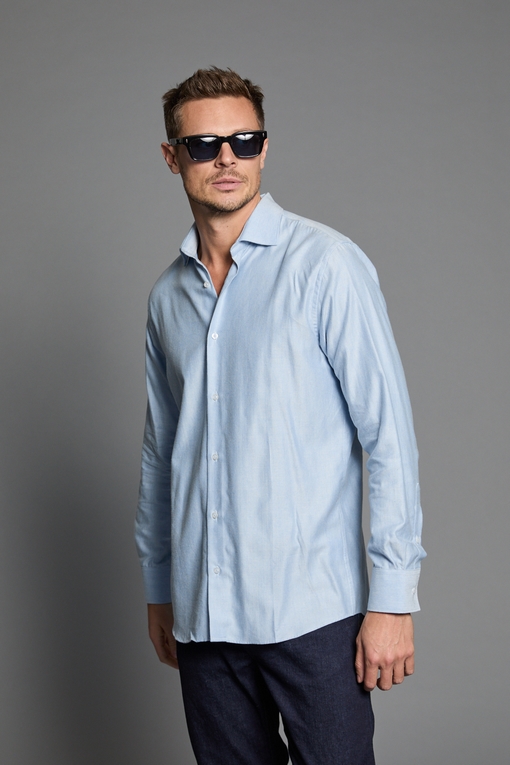 Chemise chevrons coton by Spontini pour homme. - Coupe