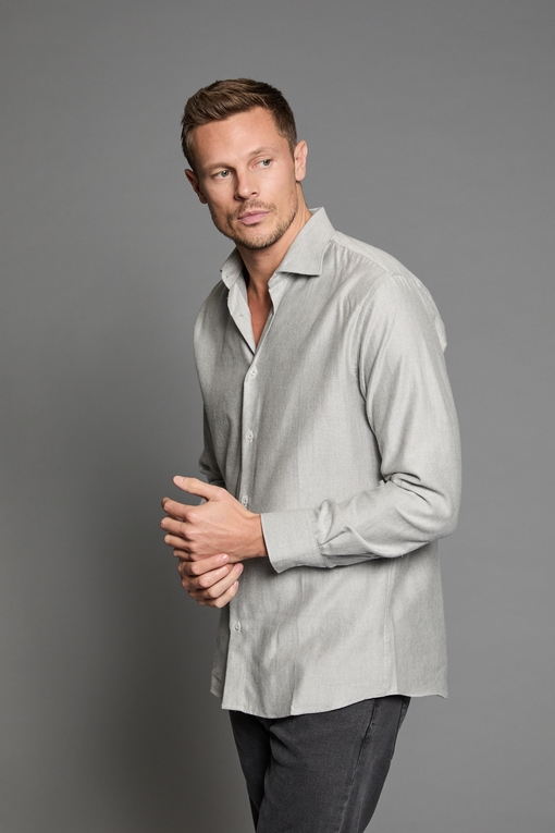 Chemise chevrons coton by Spontini pour homme. - Coupe