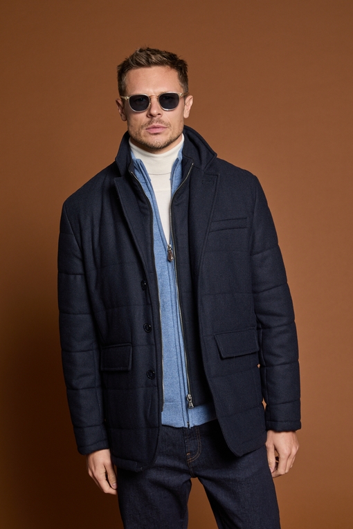 Parka courte en laine by Spontini - modèle court avec fente