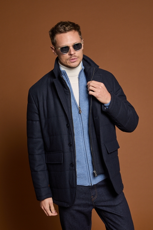 Parka courte en laine by Spontini - modèle court avec fente