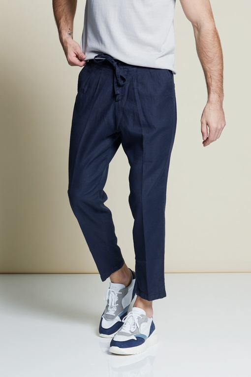 pantalon en coton et lin by Spontini pour homme. -