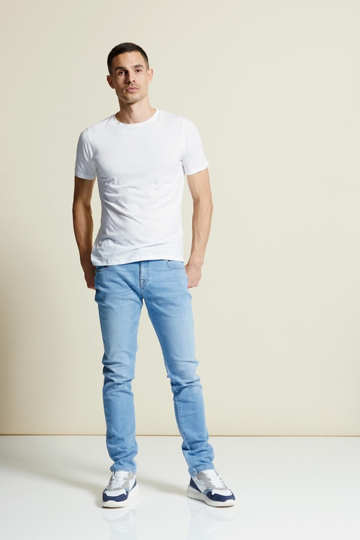 Jeans By Spontini - cinq poches - taille basse - fermeture