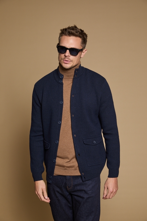 Gilet en laine by Spontini -Fermeture boutons 2 poches