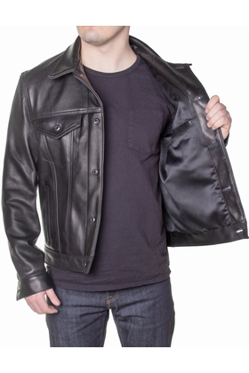 schott leather trucker