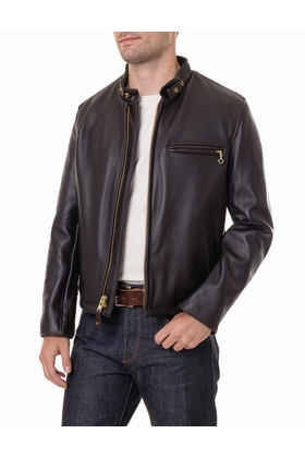 schott 141 cafe racer leather jacket