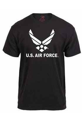 OFFICIAL EMBLEM T-SHIRT - ROTHCO - US AIR FORCE BLACK