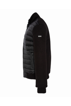 BI-MATERIAL JACKET - SCHOTT USA - BLACK