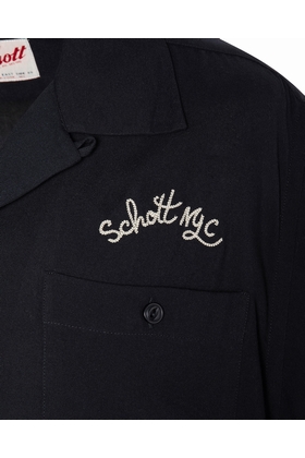 SHORT SLEEVE SHIRT - SCHOTT USA - NAVY