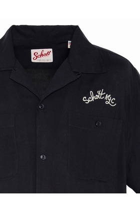 SHORT SLEEVE SHIRT - SCHOTT USA - NAVY