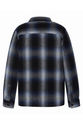 WOOL MIX OVERSHIRT - SCHOTT USA - NAVY CHECKS