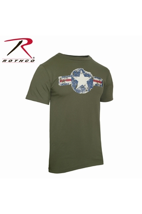 T-SHIRT MILITAIRE VINTAGE - ROTHCO - OLIVE DRAB A. C.
