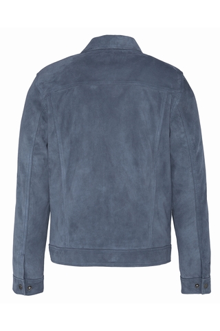 Louis Vuitton Men's Trucker Jacket Suede Blue 2234971