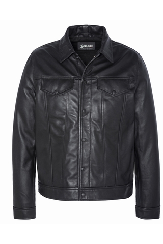 mens leather trucker jacket