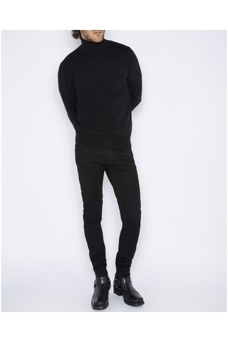 fancy black turtleneck