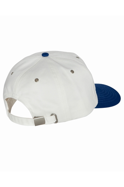 CAP IN COTTON TWILL - SCHOTT USA - WHITE/BLUE - 2