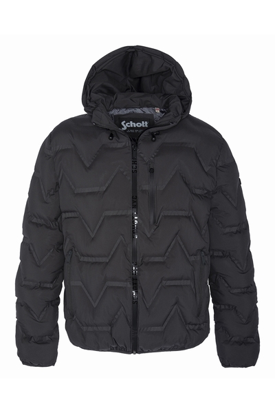 WELDED HOODED ZIPPED JACKET - SCHOTT USA - ANTHRACITE - 1