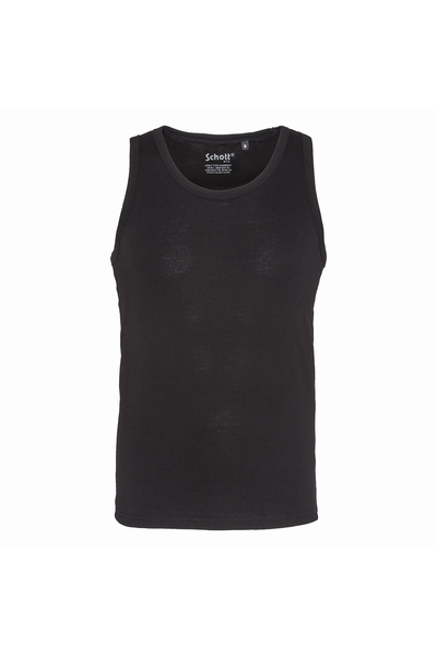 BASIC TANK TOP - SCHOTT USA - BLACK - 1