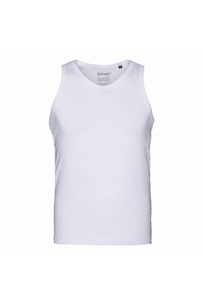 BASIC TANK TOP - SCHOTT USA - WHITE - 1