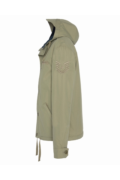 HOODED DECK JACKET - SCHOTT USA - LIGHT KHAKI - 2