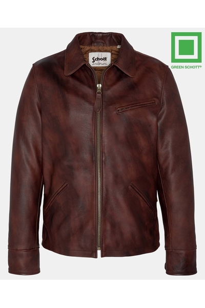 SHORT CLASSIC JACKET - SCHOTT USA - BURGUNDY - 1