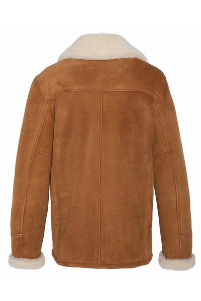SHORT BUTTONED JACKET - SCHOTT USA - RUST - 2