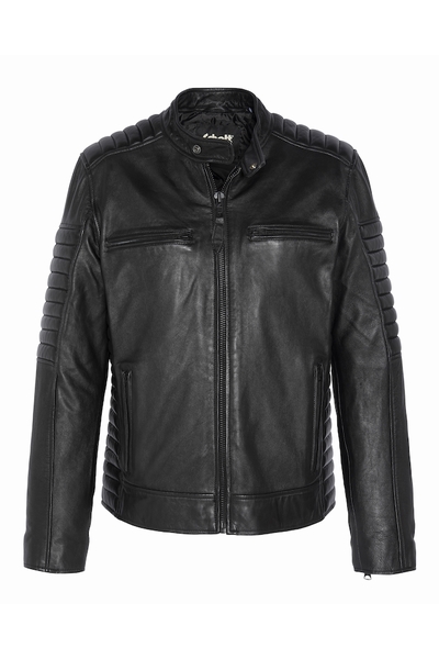 QUILTED MOTOR JACKET - SCHOTT USA - BLACK - 2